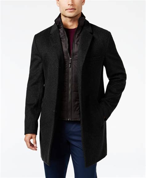 michael kors men's water-resistant bib overcoat 48l|Michael Kors Long coats and winter coats for Men .